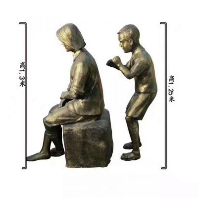 玻璃钢孝心人物雕塑 仿铜雕塑