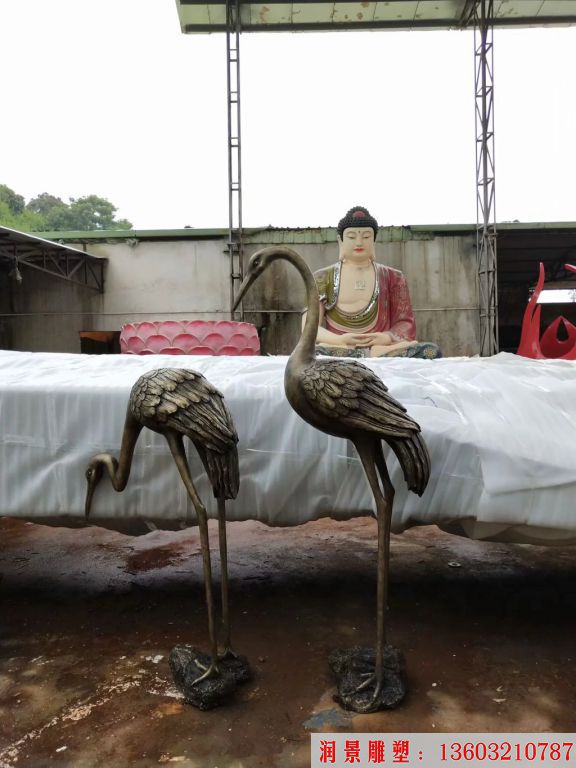 铸铜仙鹤 动物仙鹤 厂家定做